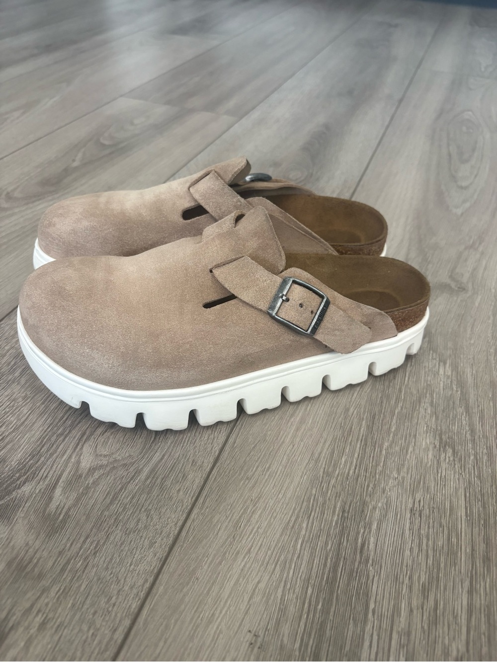 Birkenstock Papillio EU 39/8 Women Boston Chunky Clogs Suede